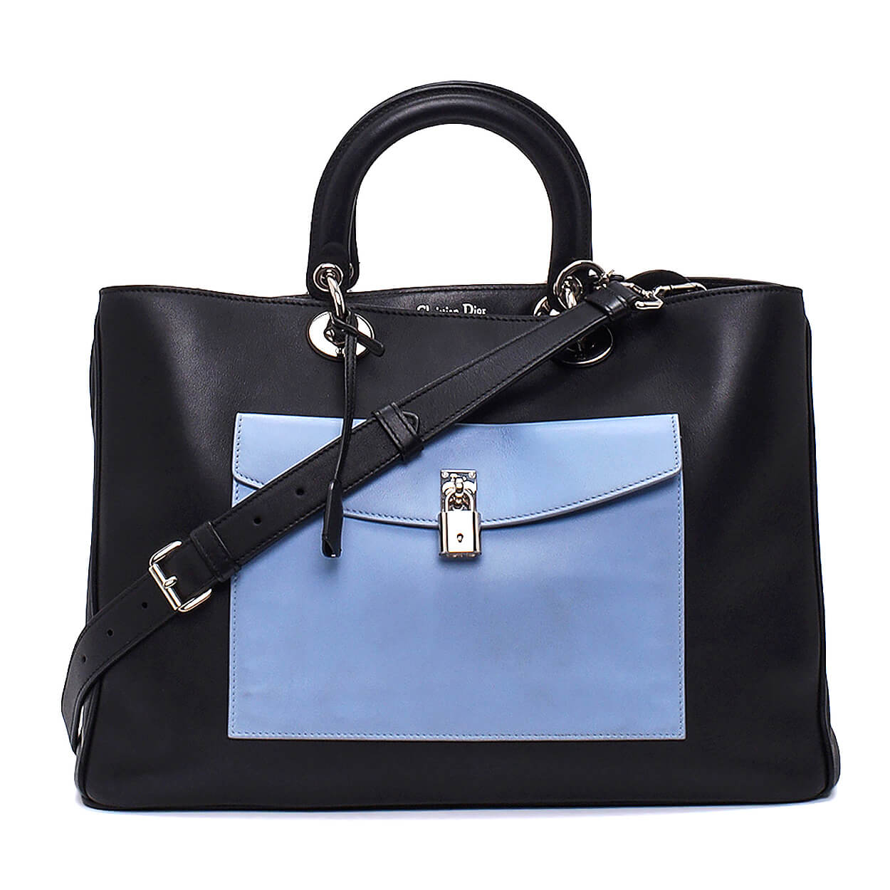 Christian Dior - Black Leather Diorissimo Medium Bag